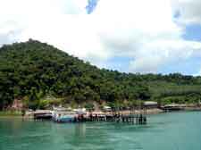Koh Chang arrival Arriving to the ferry pier on Koh Chang