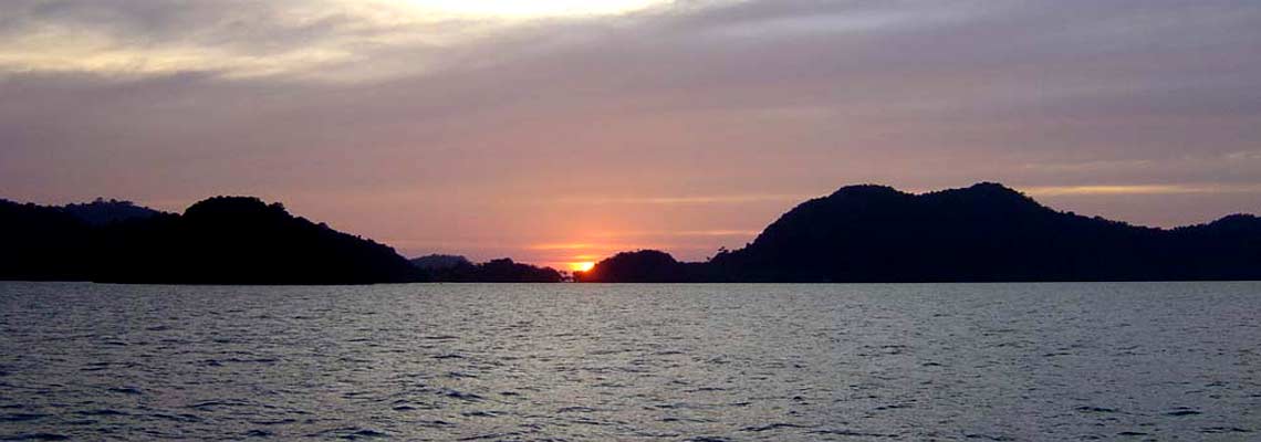 Approaching Koh Chang on the last ferry